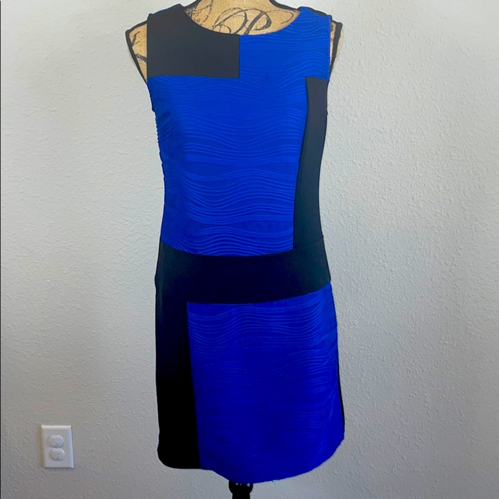 Cynthia Rowley Blue & Black Dress Sz 8